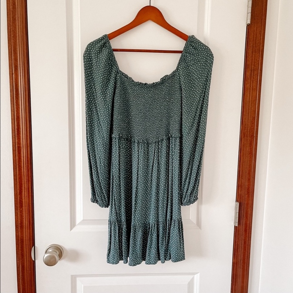 PacSun LA Hearts Long Sleeve Smocked Bodice Mini Dress